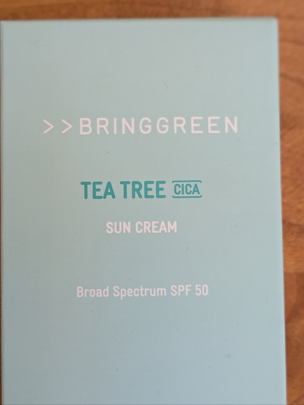 Bring Green Tea Tree Cica Sun Cream SPF 50 - Light Mint